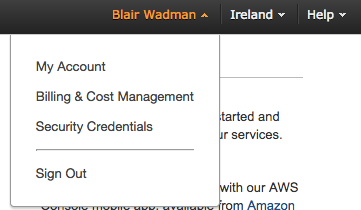 AWS security creds