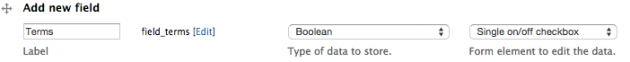 boolean single on off opton