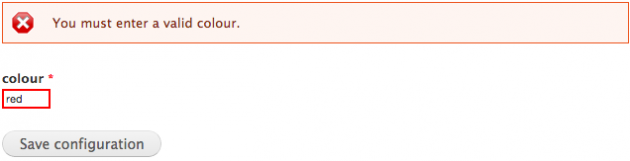 'colour validate'