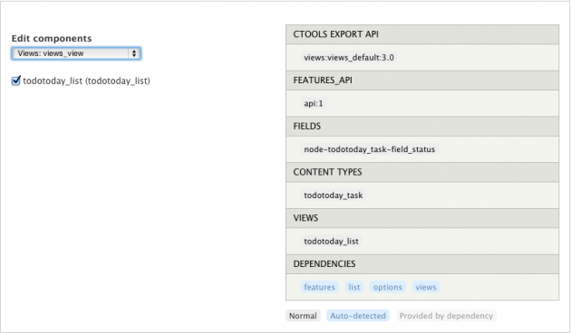 Drupal Features UI