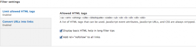 image filter settings
