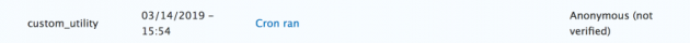 Message in log from ultimate cron
