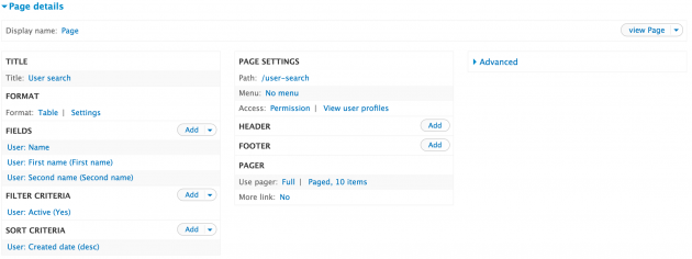 Basic user view