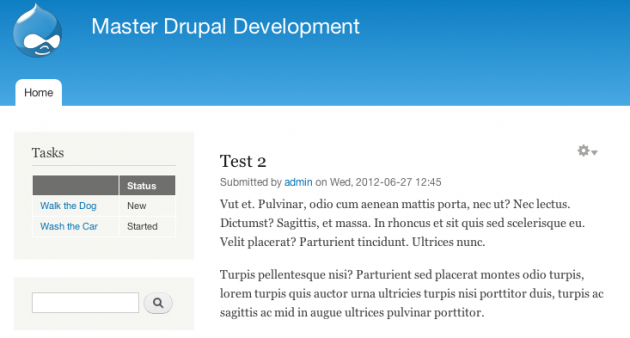 Todo list block in sidebar